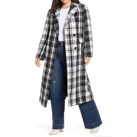 Halogen Double Breasted Check Coat -Plus Size NWT - Picture 7 of 8